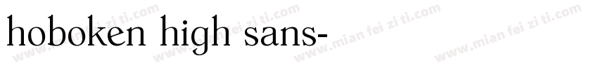 hoboken high sans字体转换